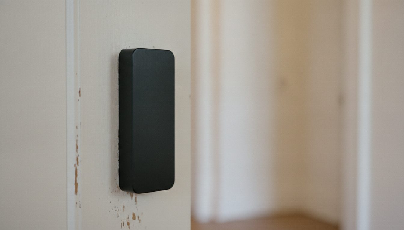 An electronic door lock fitted to a rental door